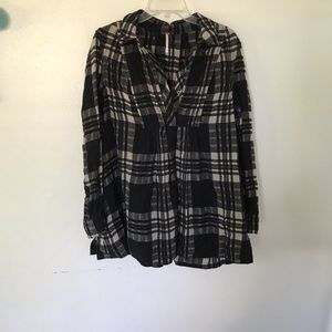 Free People Plaid BabyDoll Dress